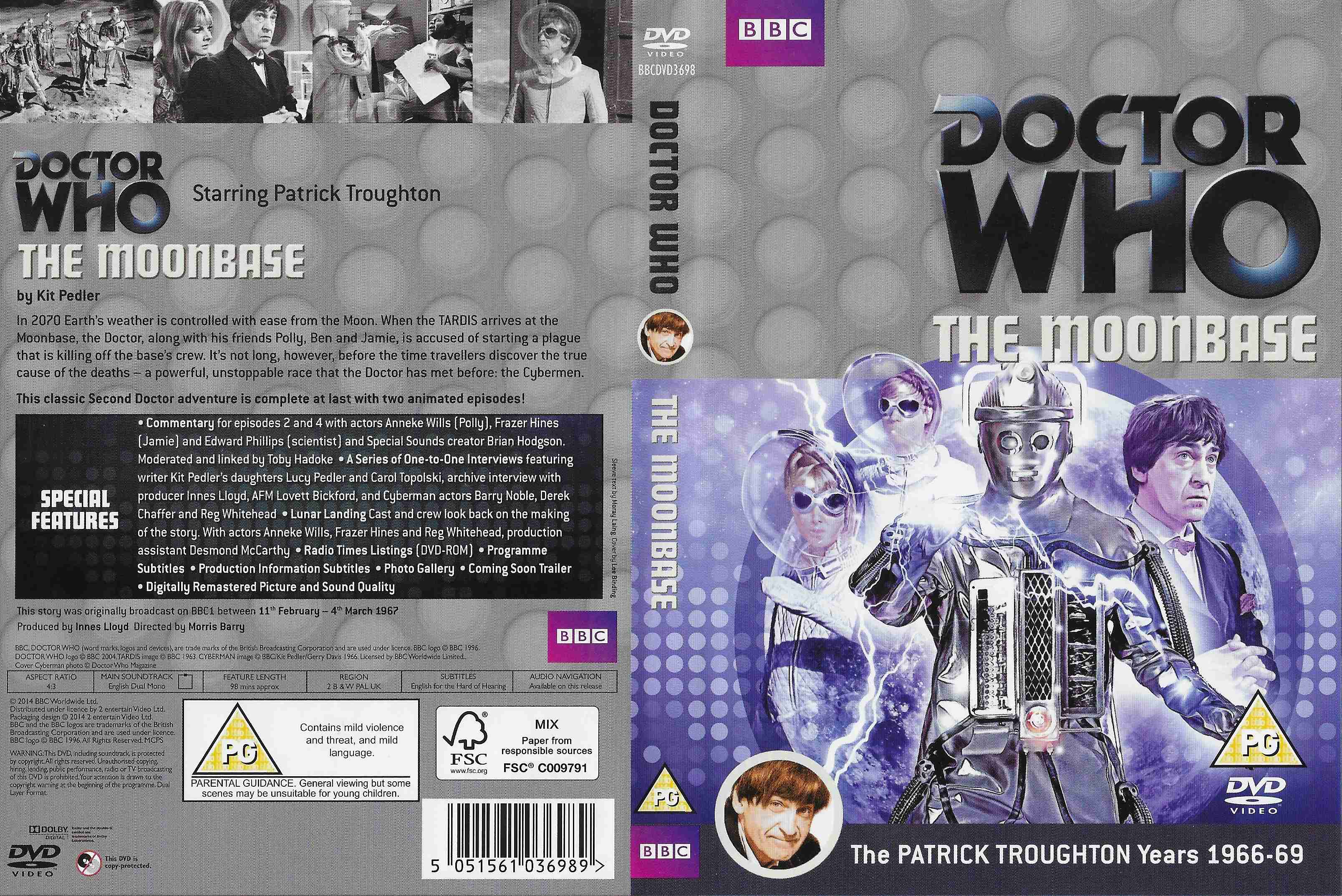Picture of BBCDVD 3698 Doctor Who - The moonbase by artist Kit Pedler from the BBC records and Tapes library
